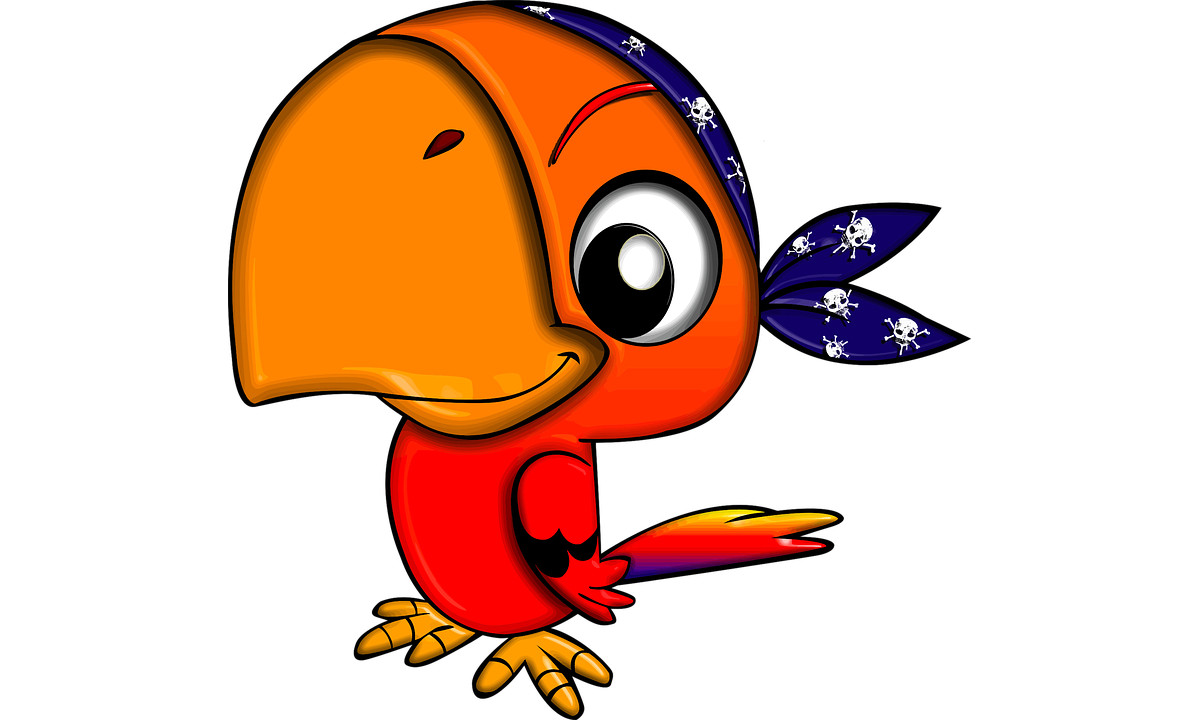 Ο παπαγάλος πειρατής (εικονα Pixabay)