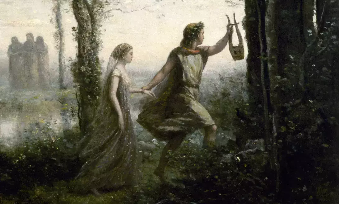 Ο Ορφέας και η Ευριδίκη (λεπτομέρεια από πίνακα του J.B.C. Corot)