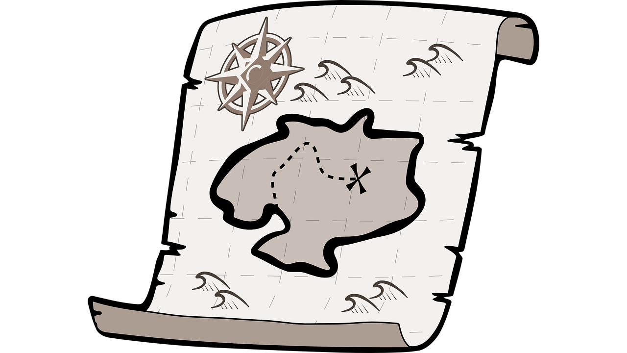 Ο χάρτης του θησαυρού (εικονα Pixabay)